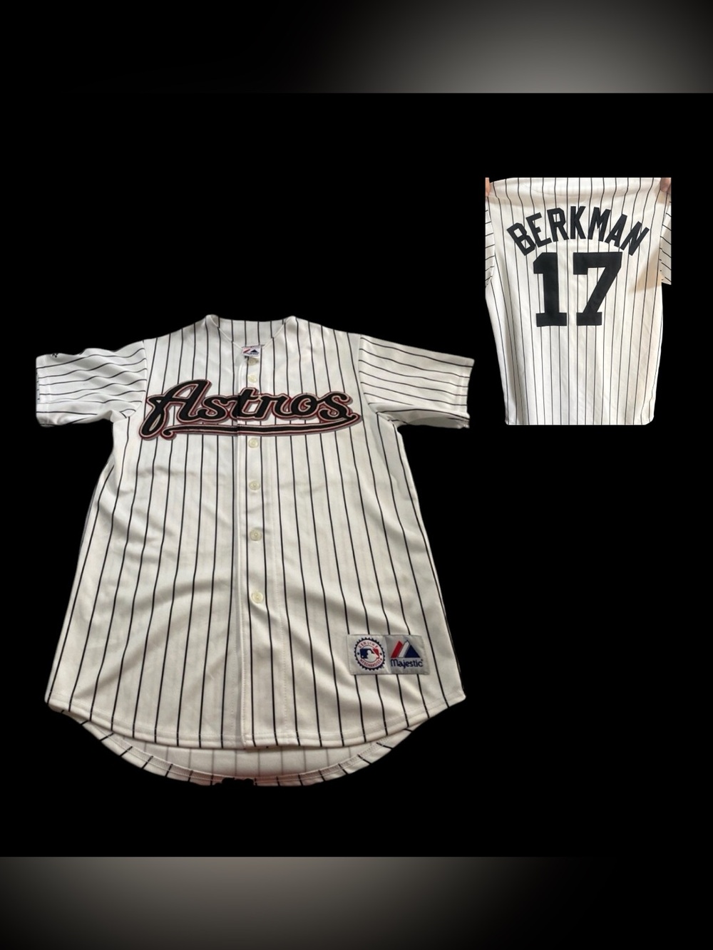 Majestic Genuine Merchandise Houston Astros #17 Jersey Lance Berkman Size Small